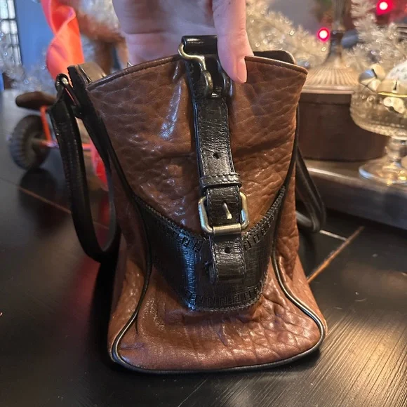 Fendi Etnico Two-Tone Leather Satchel - Picture 12 of 17